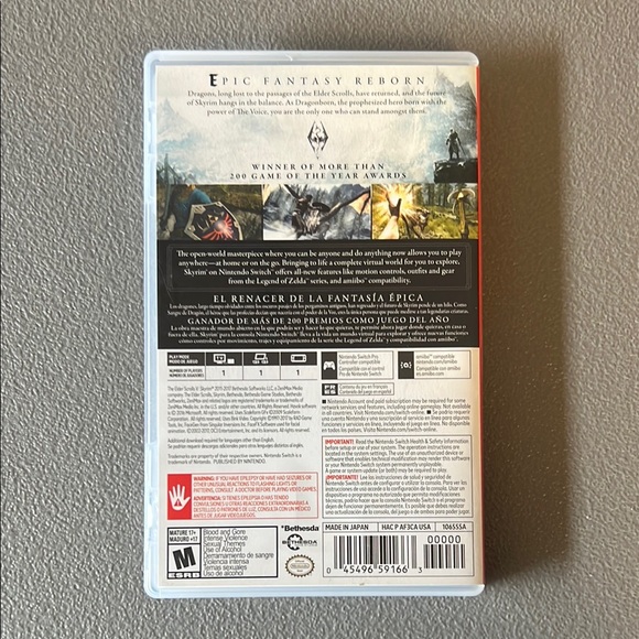 🎮🕹️NINTENDO SWITCH “SKYRIM” VIDEO GAME - Picture 3 of 3